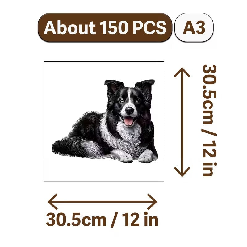 Wooden Puzzle - Border Collie