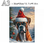 Load image into Gallery viewer, Wooden Puzzle - Boxer Santa
