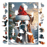Load image into Gallery viewer, Wooden Puzzle - Boxer Santa
