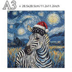 Load image into Gallery viewer, Wooden Puzzle - Starry Zebra Night
