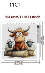 Load image into Gallery viewer, Stamped Cross Stitch -Fergus and the Fleece
