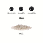 Load image into Gallery viewer, Safety Eyes with Washers BLACK (5 Pairs Pack)
