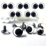 Load image into Gallery viewer, Safety Eyes with Washers CLEAR &amp; Black 30mm (1 Pair Pack)
