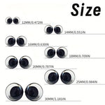 Load image into Gallery viewer, Safety Eyes with Washers CLEAR &amp; Black 30mm (1 Pair Pack)
