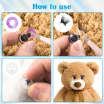 Load image into Gallery viewer, Safety Eyes with Washers Glitter &amp; EYELASH 12mm ( 1 Pair Pack)
