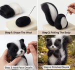 将图片加载到图库查看器，Needle Felting -Skunk
