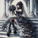 Load image into Gallery viewer, Stamped Cross Stitch - Gothic Bride of the Roses
