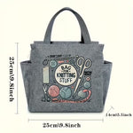 将图片加载到图库查看器，Elegant Knitting &amp; Yarn Organizer with Dual Pockets
