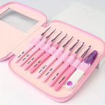 将图片加载到图库查看器，Crochet Hook Set + Case -  8 Sizes - Pink
