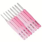 将图片加载到图库查看器，Crochet Hook Set + Case -  8 Sizes - Pink
