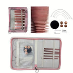 Load image into Gallery viewer, Interchangeable 13 Pair Circular Knitting Needle Set Rose Gold
