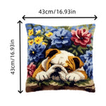 Load image into Gallery viewer, Latch Hook Cushion Kit - Bulldog Bouquet
