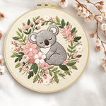 Load image into Gallery viewer, Stamped Embroidery - Floral Koala
