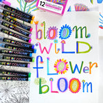 Load image into Gallery viewer, Brush Tip Acrylic Paint Pens - Wildflower  (12)
