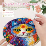 Load image into Gallery viewer, Needle Painting - Psychedelic Cat
