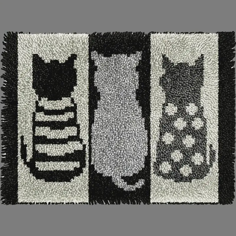 Latch Hook Rug Kit - Shadow Cats