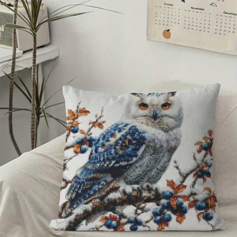 Stamped Cross Stitch Cushion Kit - Owl