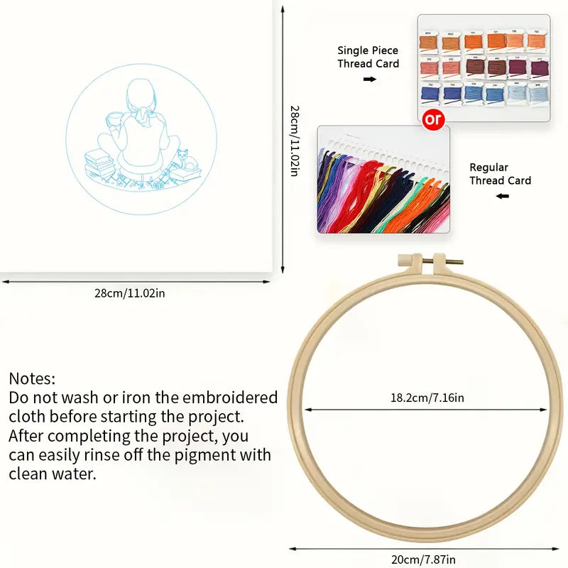 Stamped Embroidery - Cozy Reading Time