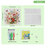 将图片加载到图库查看器，Stamped Cross Stitch Cushion Kit - Flowers &amp; Butterflies
