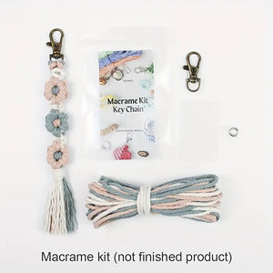 Macrame  Daisy Keychain