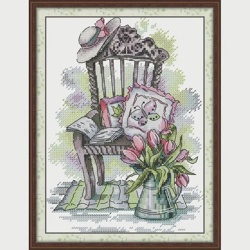 Stamped Cross Stitch Kit - Tulip Tranquility 14CT