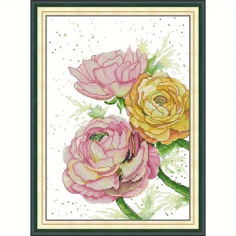 Stamped Cross Stitch Kit - Roses with Love 14CT