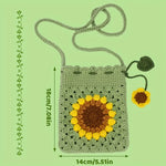 Load image into Gallery viewer, Crochet Kit - Sunflower Bag  - Green
