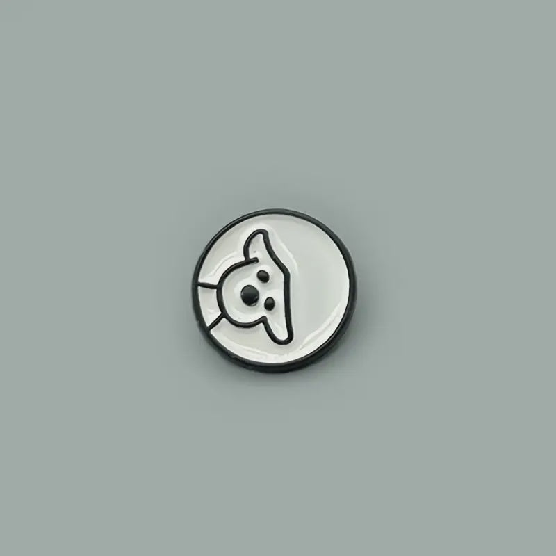 Metal Puppy Face Buttons 12mm
