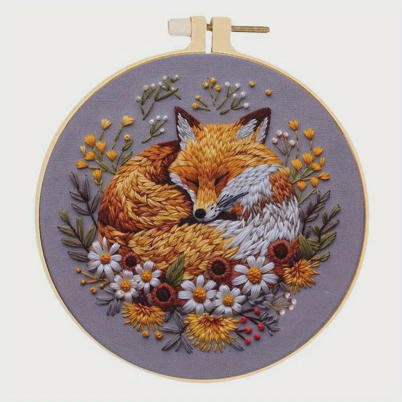 Stamped Embroidery - Fox