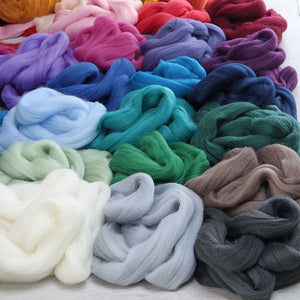 Corriedale Dyed Fibre (30 Micron) -100gm Pack