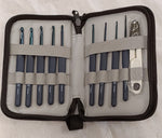 将图片加载到图库查看器，Crochet Hook Set + Case  9 Sizes - Black

