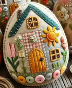 Load image into Gallery viewer, Felt Embroidery Kits - Egg House
