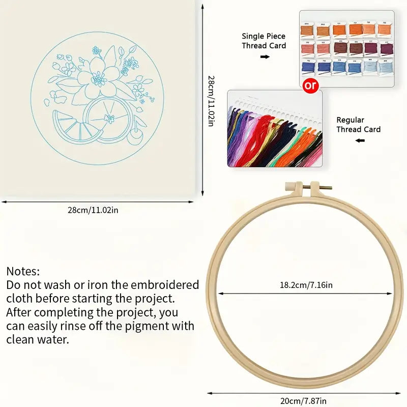 Stamped Embroidery - Orange Blossom