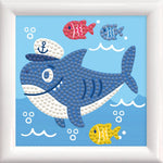 Load image into Gallery viewer, Diamond Dotz Framed Kit® Shark Ahoy! – 10.2cm x 10.2cm
