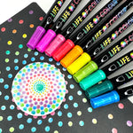 Load image into Gallery viewer, Metallic Dot Markers Acrylic Paint Pens - Set of 12
