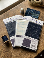 将图片加载到图库查看器，Sashiko Printed Cloth -  Navy 31x31cm
