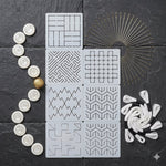 Load image into Gallery viewer, Sashiko Embroidery Set - Stencils x 8

