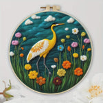 Load image into Gallery viewer, Needle Painting - Golden Crane in Bloom
