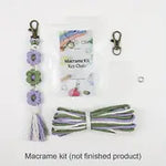 Load image into Gallery viewer, Macrame  Daisy Keychain
