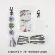 Macrame  Daisy Keychain