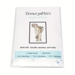 Stamped Cross Stitch Kit - Mother & Child Giraffe