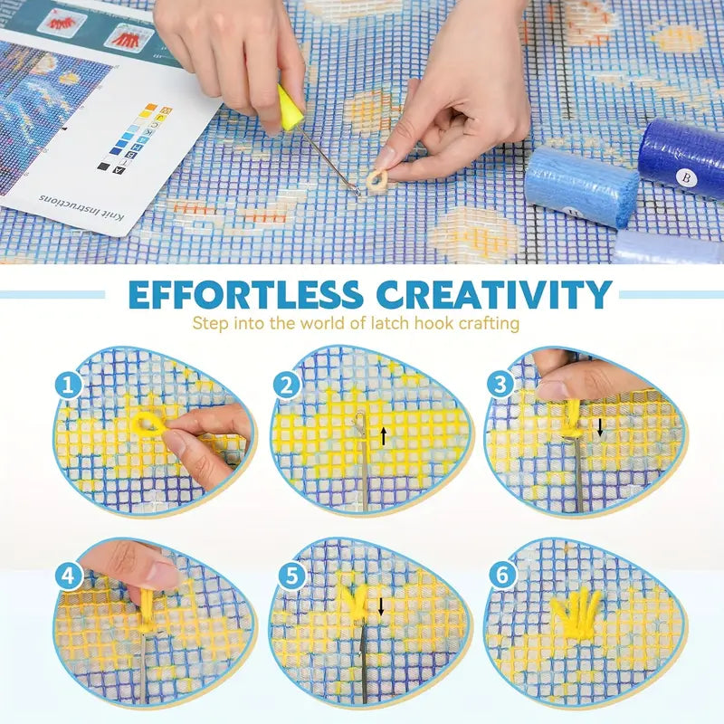 Latch Hook Rug Kit - Starry Sky