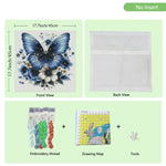 将图片加载到图库查看器，Stamped Cross Stitch Cushion Kit - Butterfly &amp; Flowers
