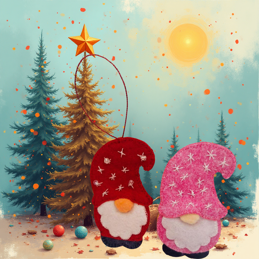 Felt Applique Kit - Gnomeo Gnome Kit