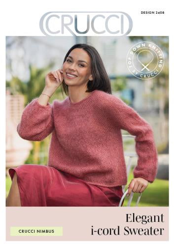 Knitting Pattern - 2408  Nimbus Top Down Elegant Sweater