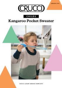 Knitting Pattern - 2110 Childs Kangaroo Pocket Sweater 8ply