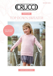 Knitting Pattern - 2202 Childs Top Down Sweater