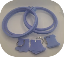 Embroidery Hoops & Floss Bobbins - 5"
