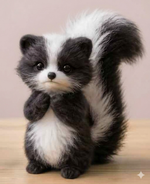 将图片加载到图库查看器，Needle Felting -Skunk
