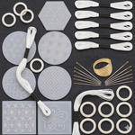 Load image into Gallery viewer, Sashiko Embroidery Set - Variety Stencils
